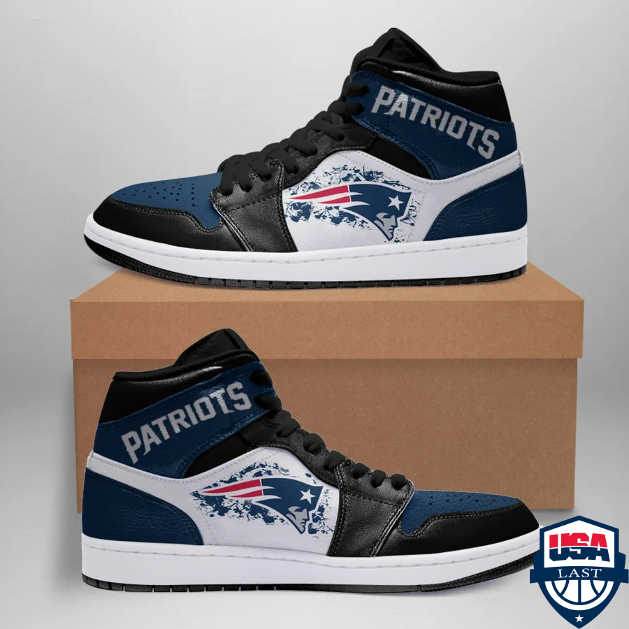 New England Patriots NFL ver 1 Air Jordan High Top Sneaker Shoes