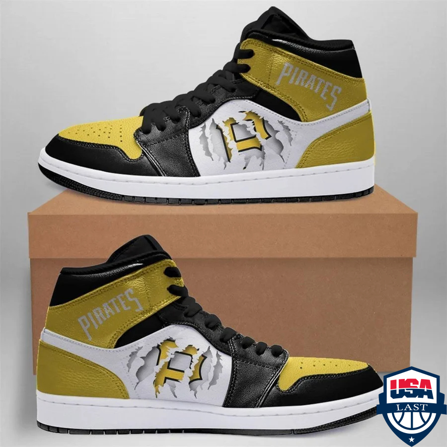 Pittsburgh Pirates MLB ver 1 Air Jordan High Top Sneaker Shoes