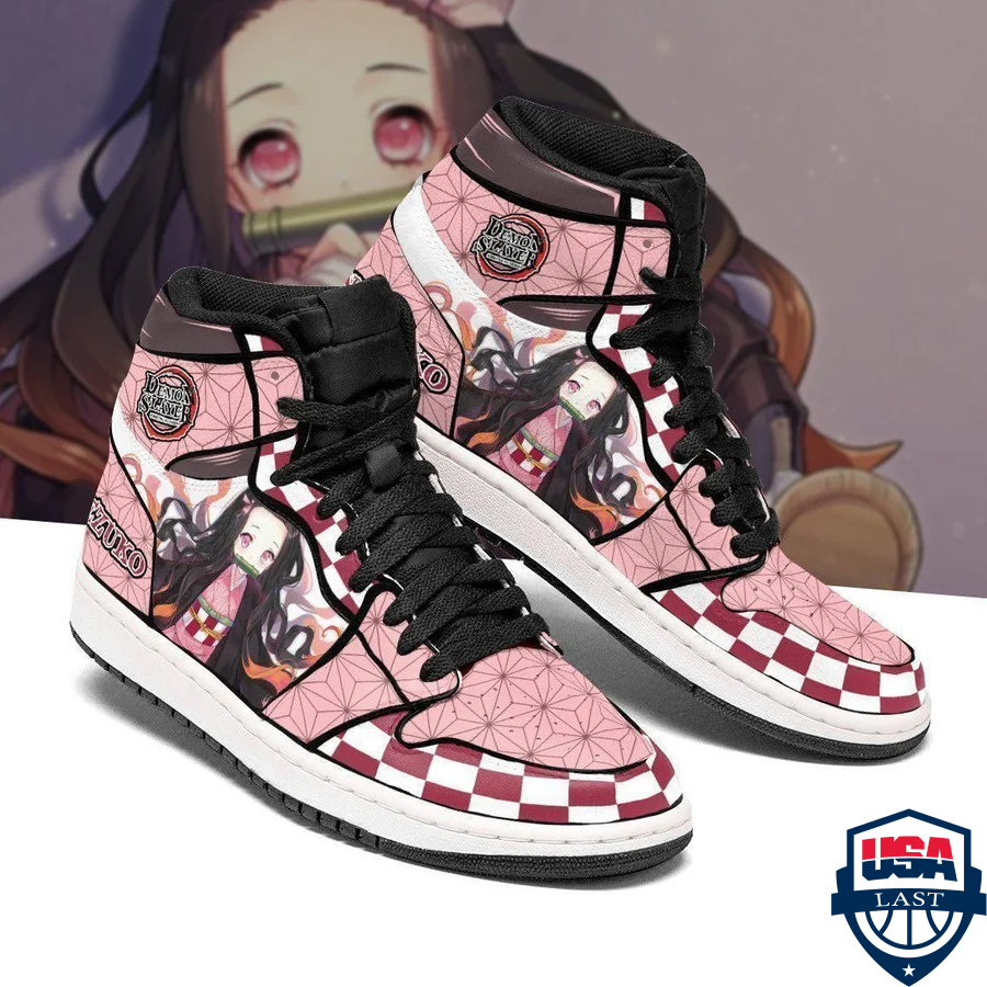Nezuko Kamado Demon Slayer Air Jordan High Top Sneaker Shoes