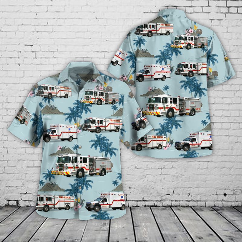 Edgewater Anne Arundel County Maryland Woodland Beach Volunteer Fire Company 2 Hawaiian Shirt Gift For Men Women