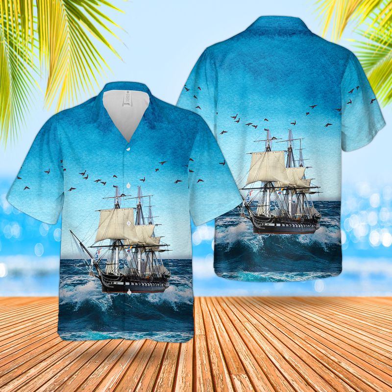 United States Navy USS Constitution Hawaiian Shirt Gift For Men Women