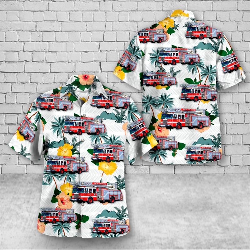 MacDill Air Force Base Fire Rescue Ladder Truck 13 Florida Hawaiian Shirt Gift For Men Women