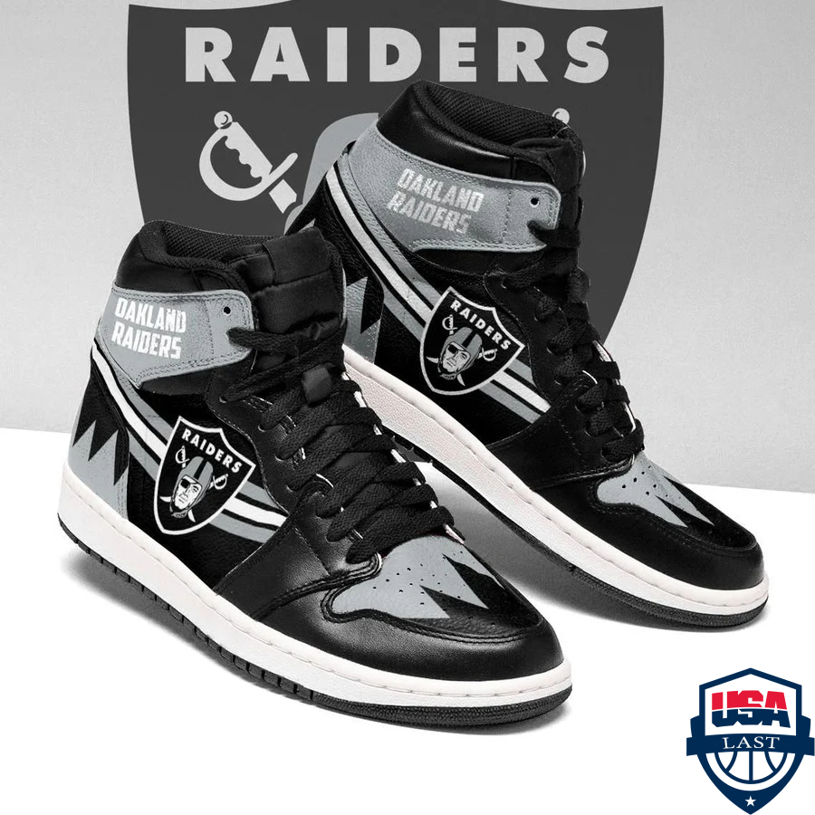 Las Vegas Raiders NFL ver 1 Air Jordan High Top Sneaker Shoes