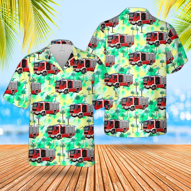 Berufsfeuerwehr Wien HLF MAN TGM Hawaiian Shirt Gift For Men Women