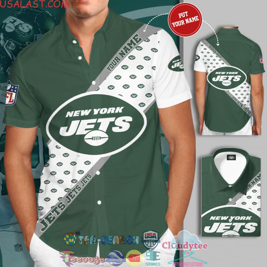 Personalized Name New York Jets NFL Team Jets Jets Jets All Over Print Hawaiian Shirt