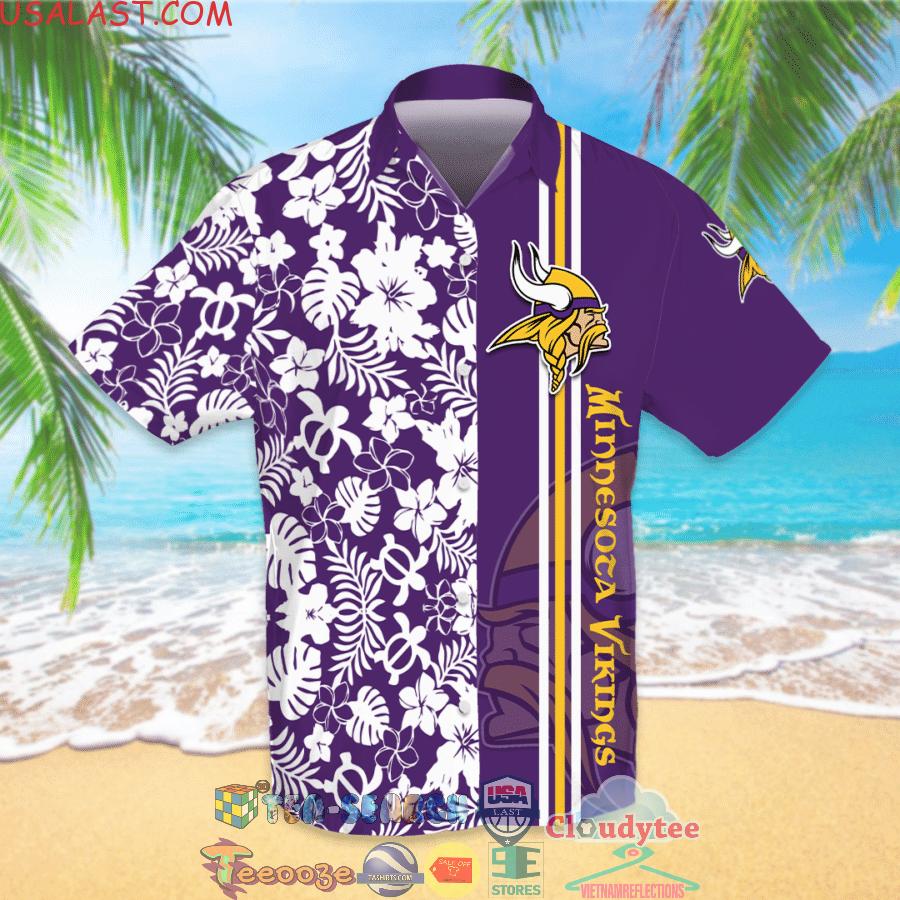 Minnesota Vikings NFL Team Tropical All Over Print Hawaiian Shirt