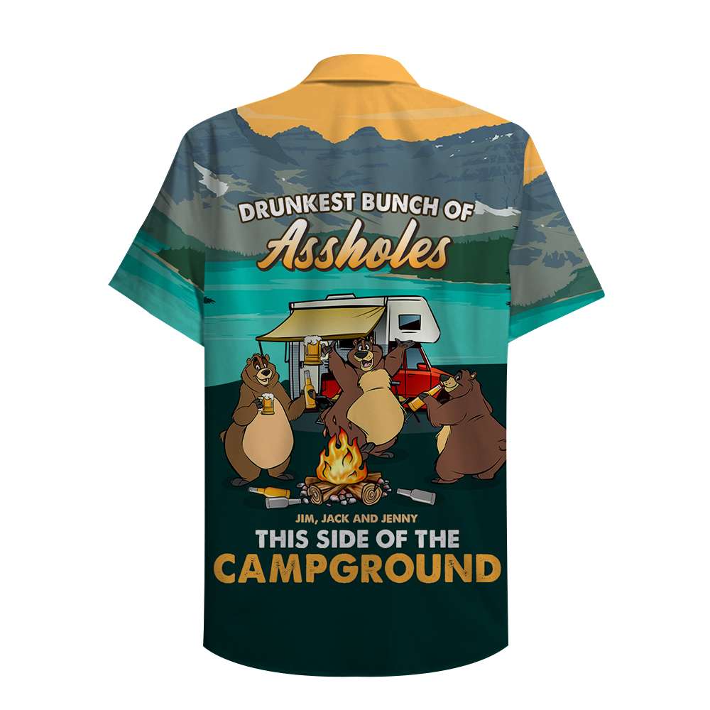 HOT Personalized Camping Bears Drunkest Bunch Of Assholes Hawaii Shirt