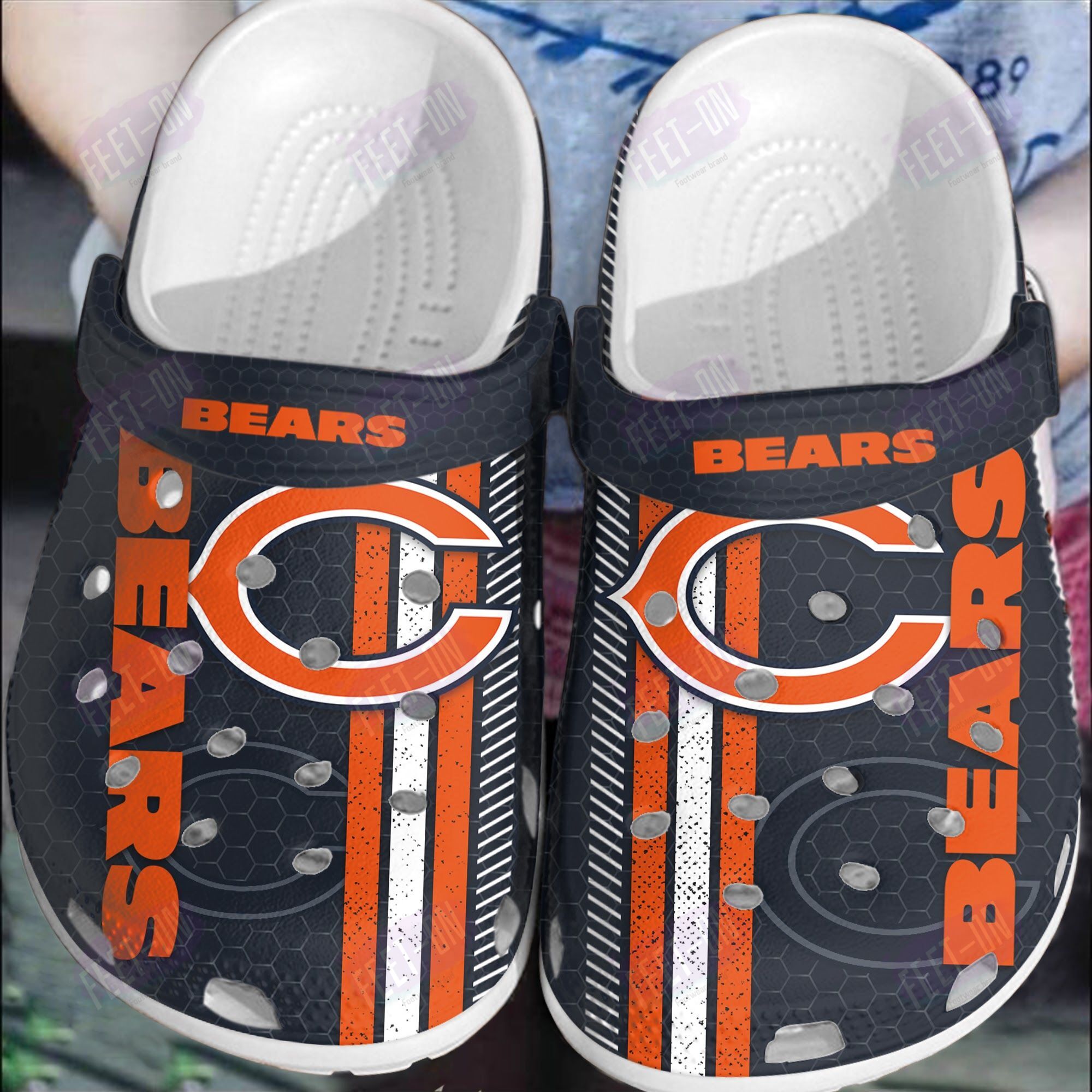 BEST Chicago Bears NFL black crocs crocband Shoes