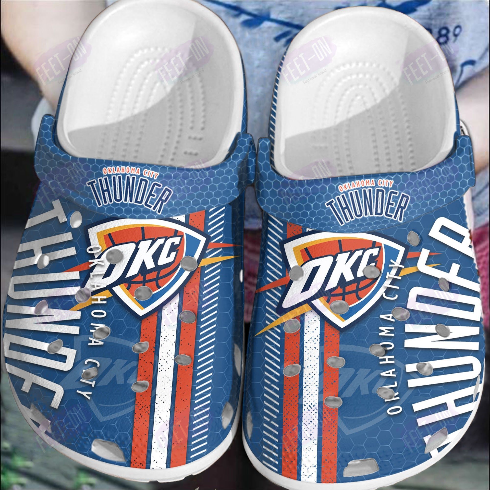 BEST Oklahoma City Thunder NBA logo blue crocs crocband Shoes