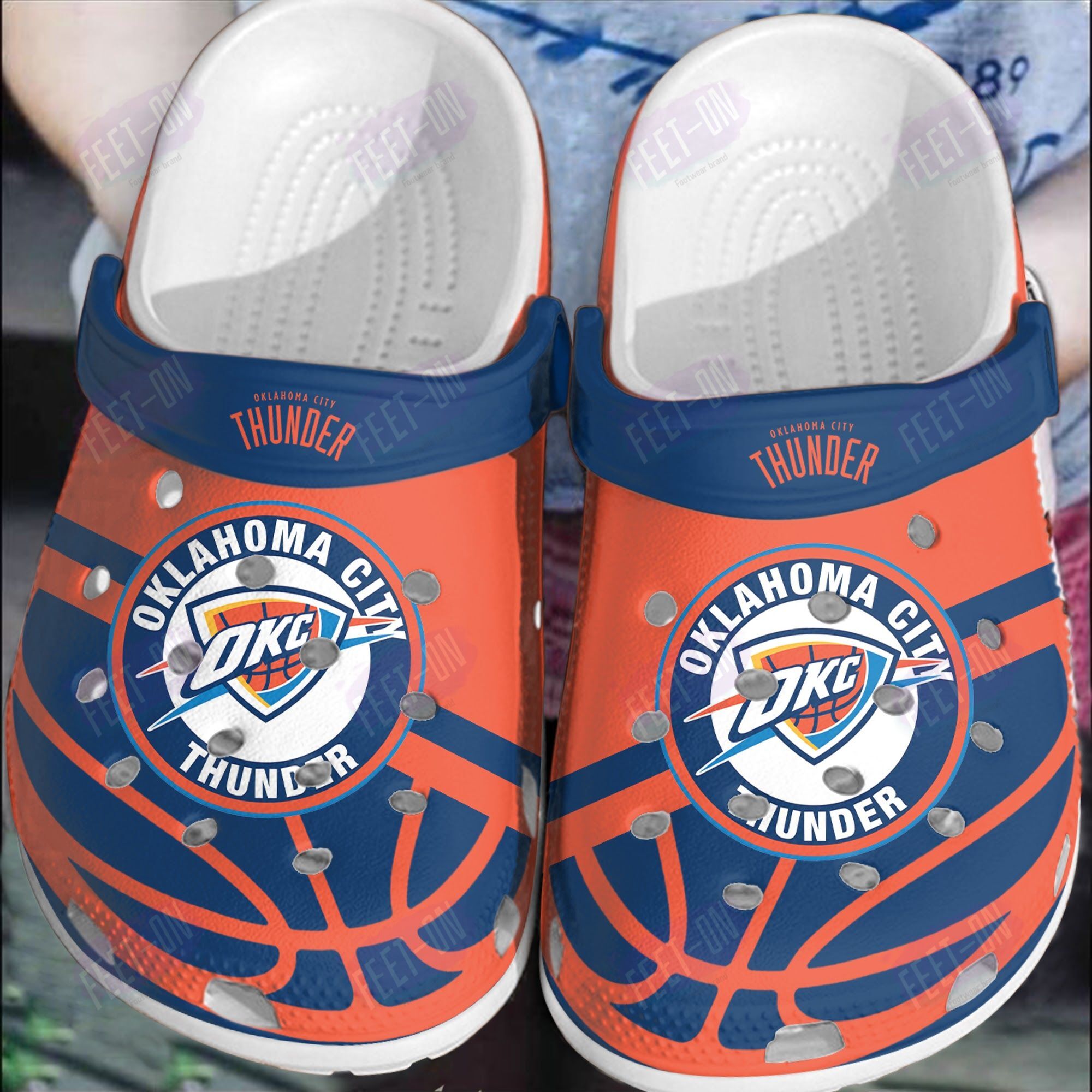 BEST Oklahoma City Thunder logo NBA crocs crocband Shoes