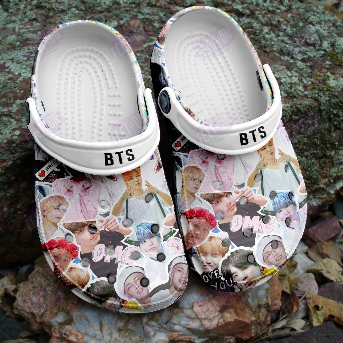 BEST BTS Members picture OMG crocband Shoes