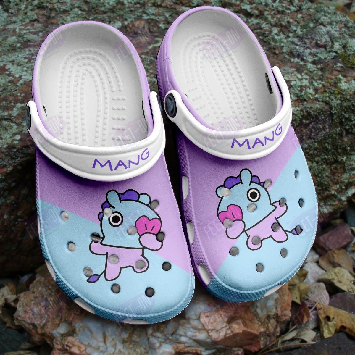 BEST Mang BT21 BTS purple blue crocs crocband Shoes