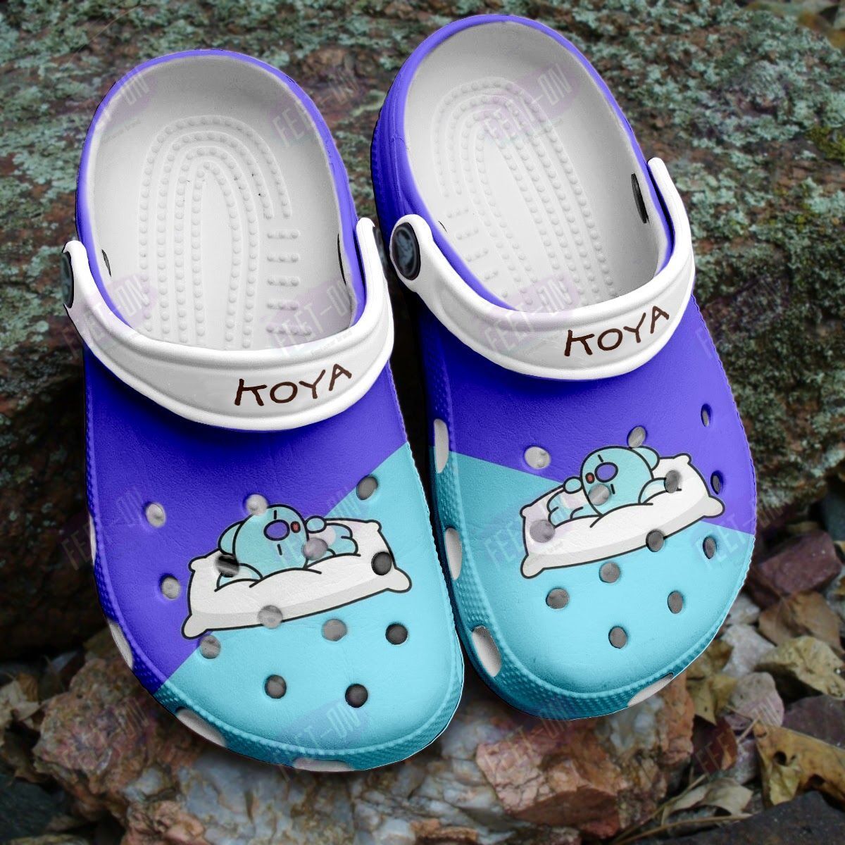 BEST Koya BT21 BTS violet blue crocs crocband Shoes