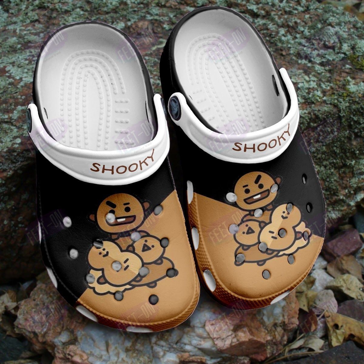 BEST Shooky BT21 BTS brown black crocs crocband Shoes