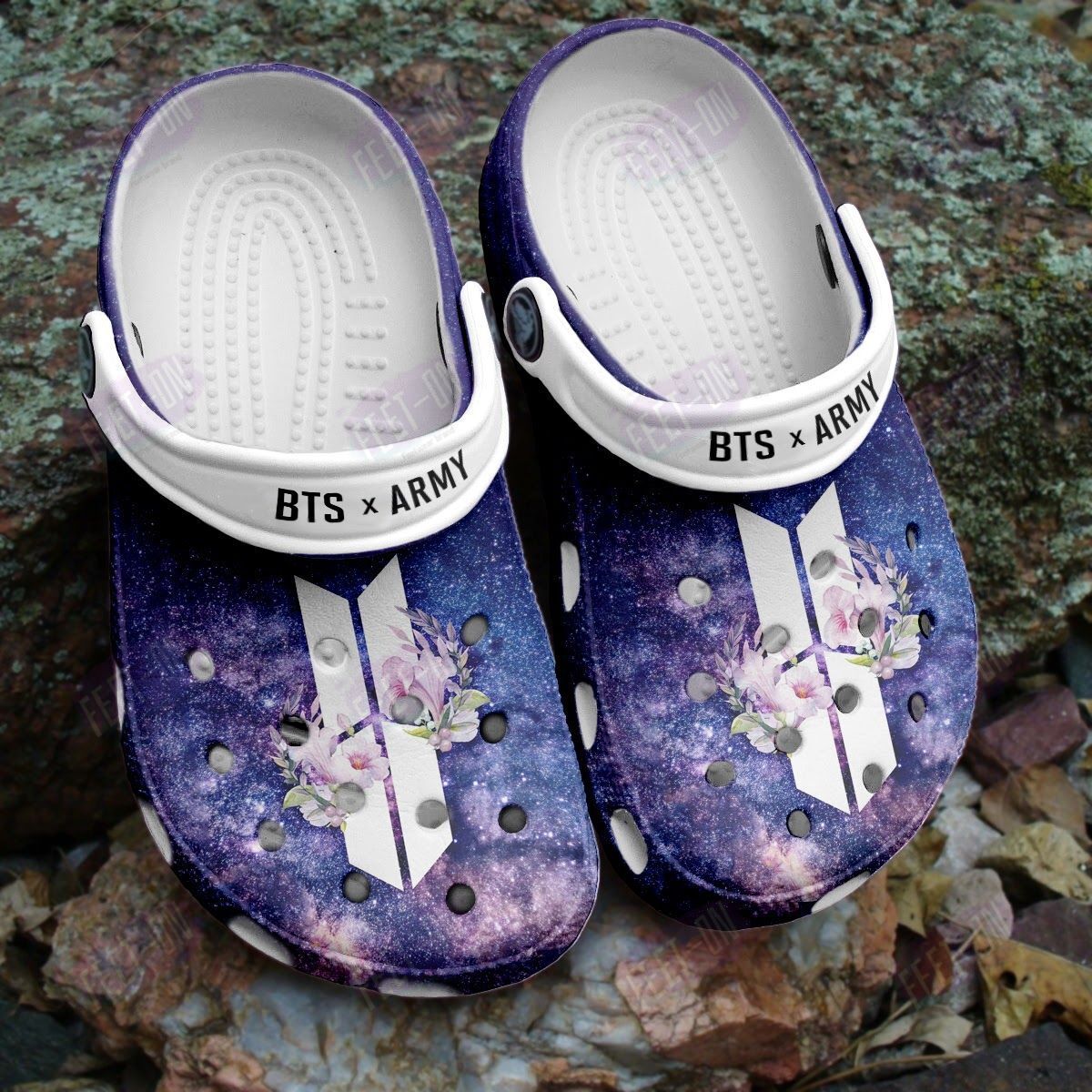 BEST BTS x Army logo Flowers crocs crocband Shoes
