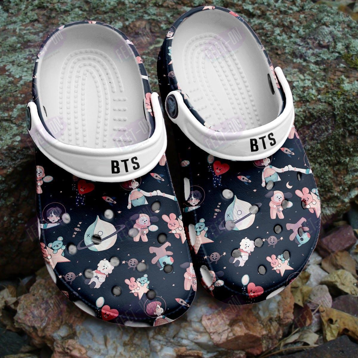 BEST BT21 BTS characters Planet galaxy crocband Shoes