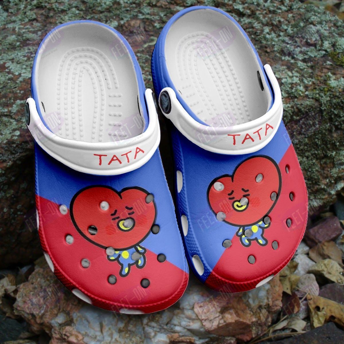 BEST Tata BT21 BTS red blue crocband Shoes