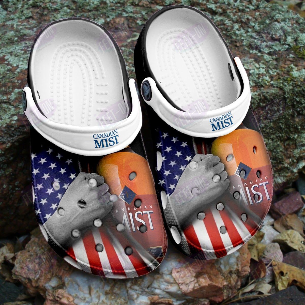BEST Canadian Mist American flag crocs crocband Shoes