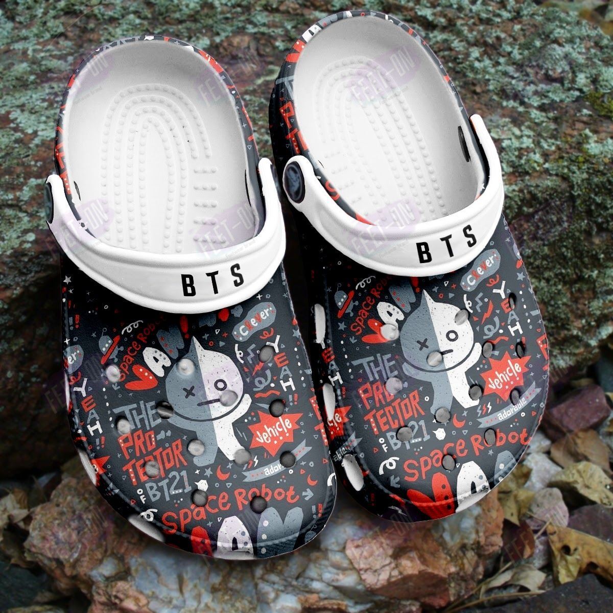 BEST Van Space Robot BT21 BTS crocs crocband Shoes