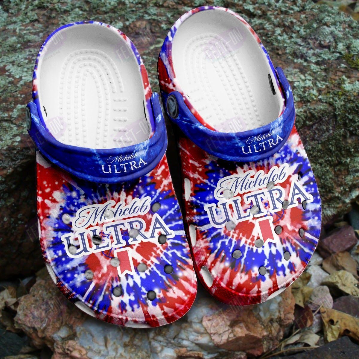 BEST Michelob ULTRA tie dye crocs crocband Shoes