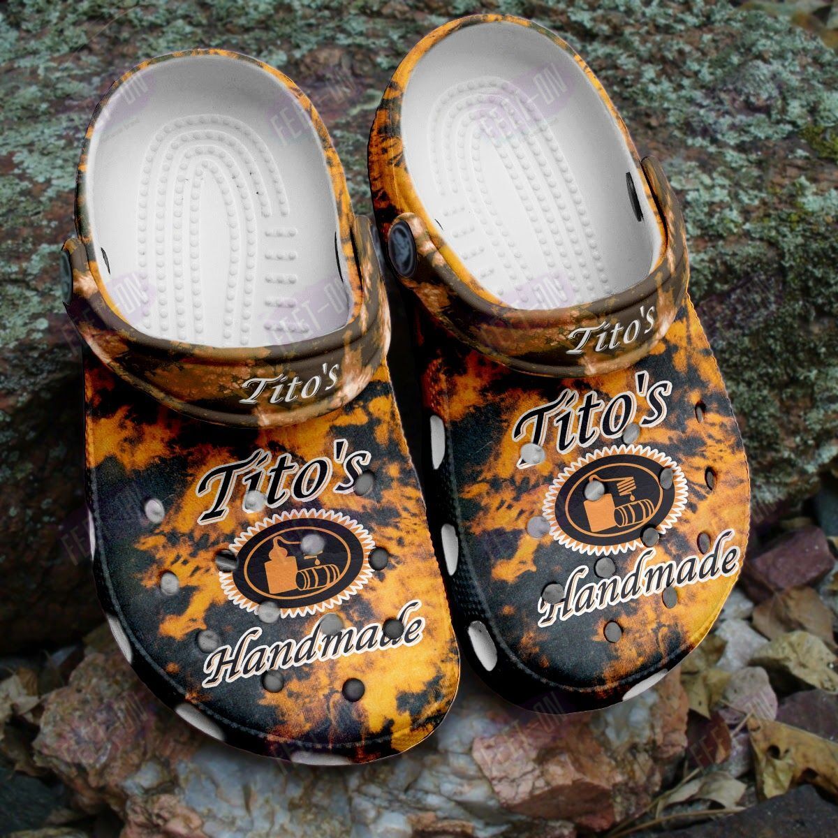 BEST Tito’s Handmade Vodka yellow black crocs crocband Shoes