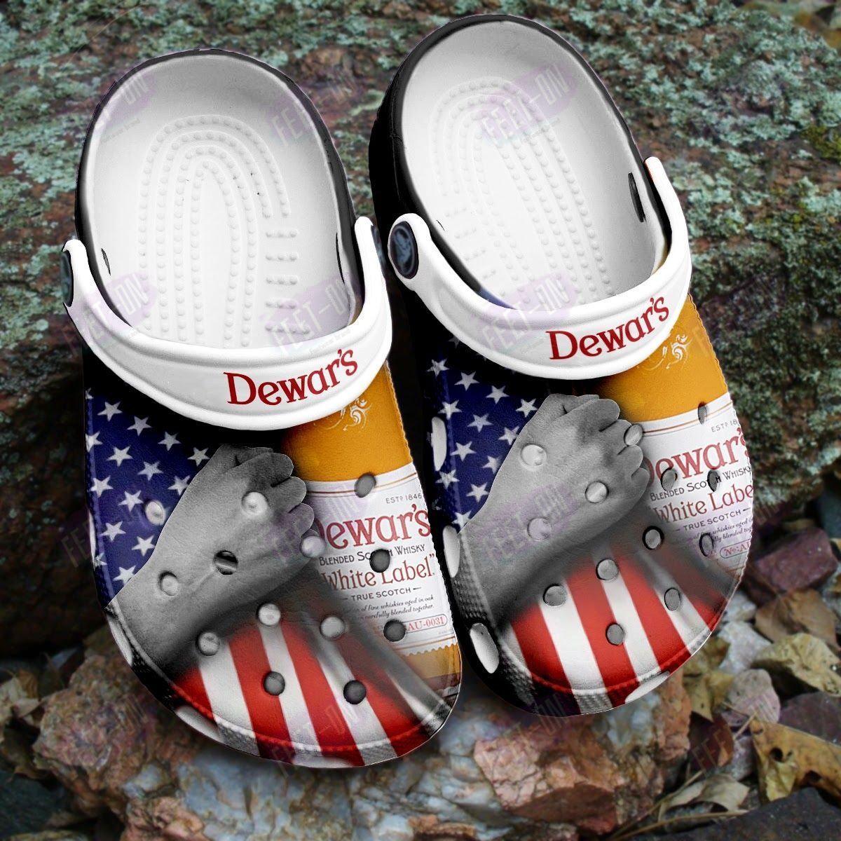 BEST Dewar’s Whisky American flag crocs crocband Shoes