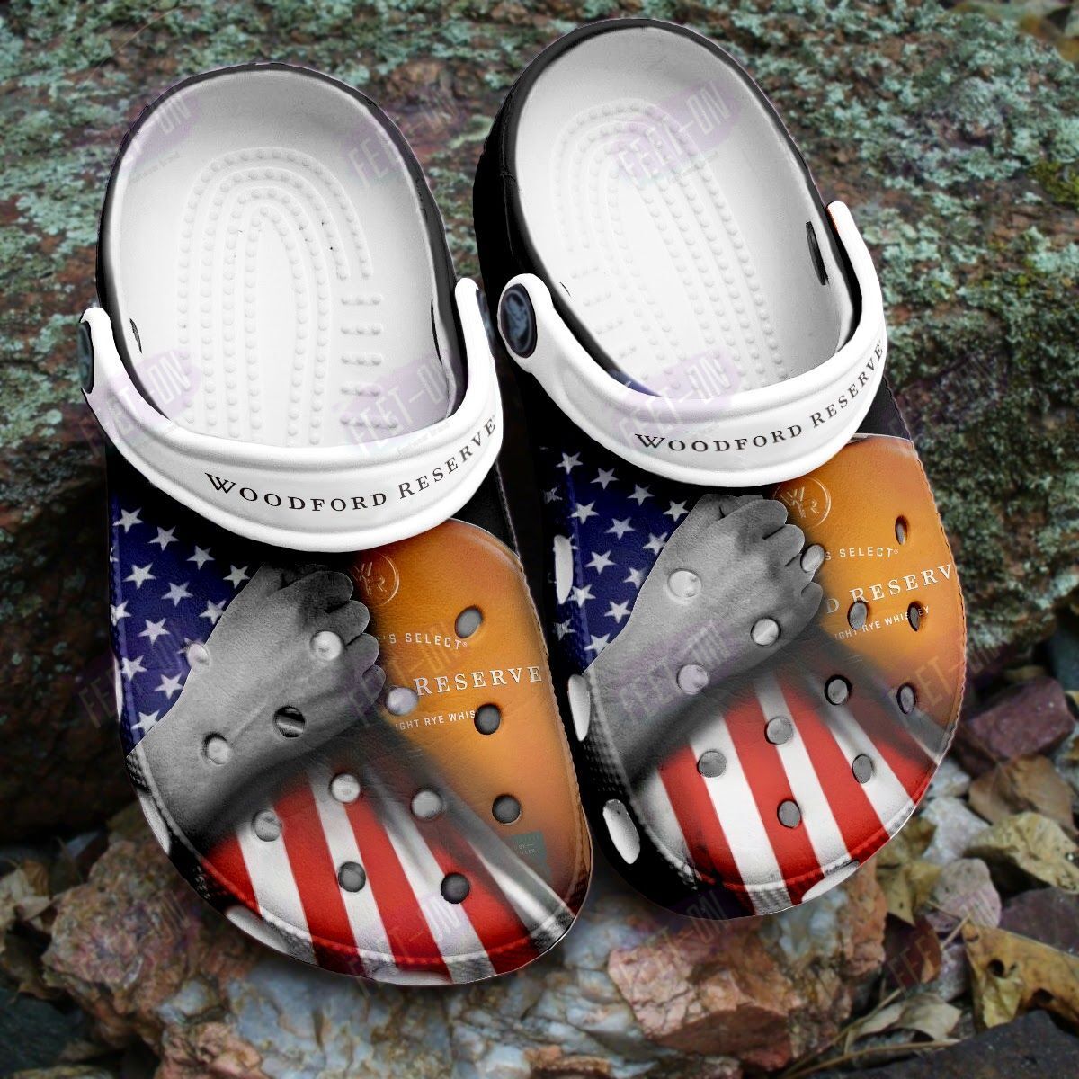 BEST Woodford Reserve American Flag crocs crocband Shoes