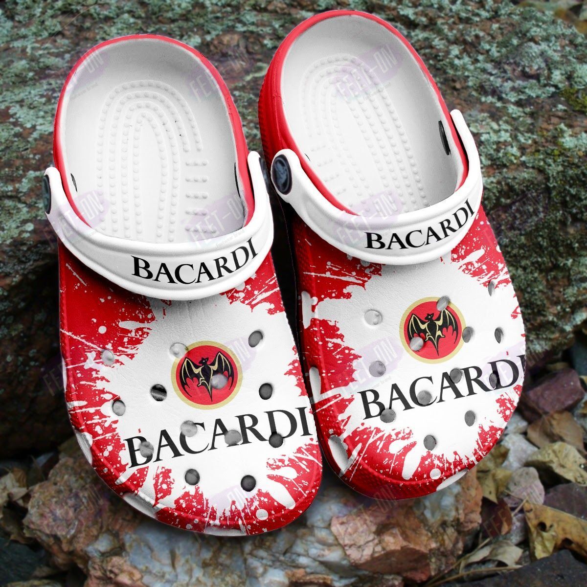 BEST Bacardi white red crocs crocband Shoes