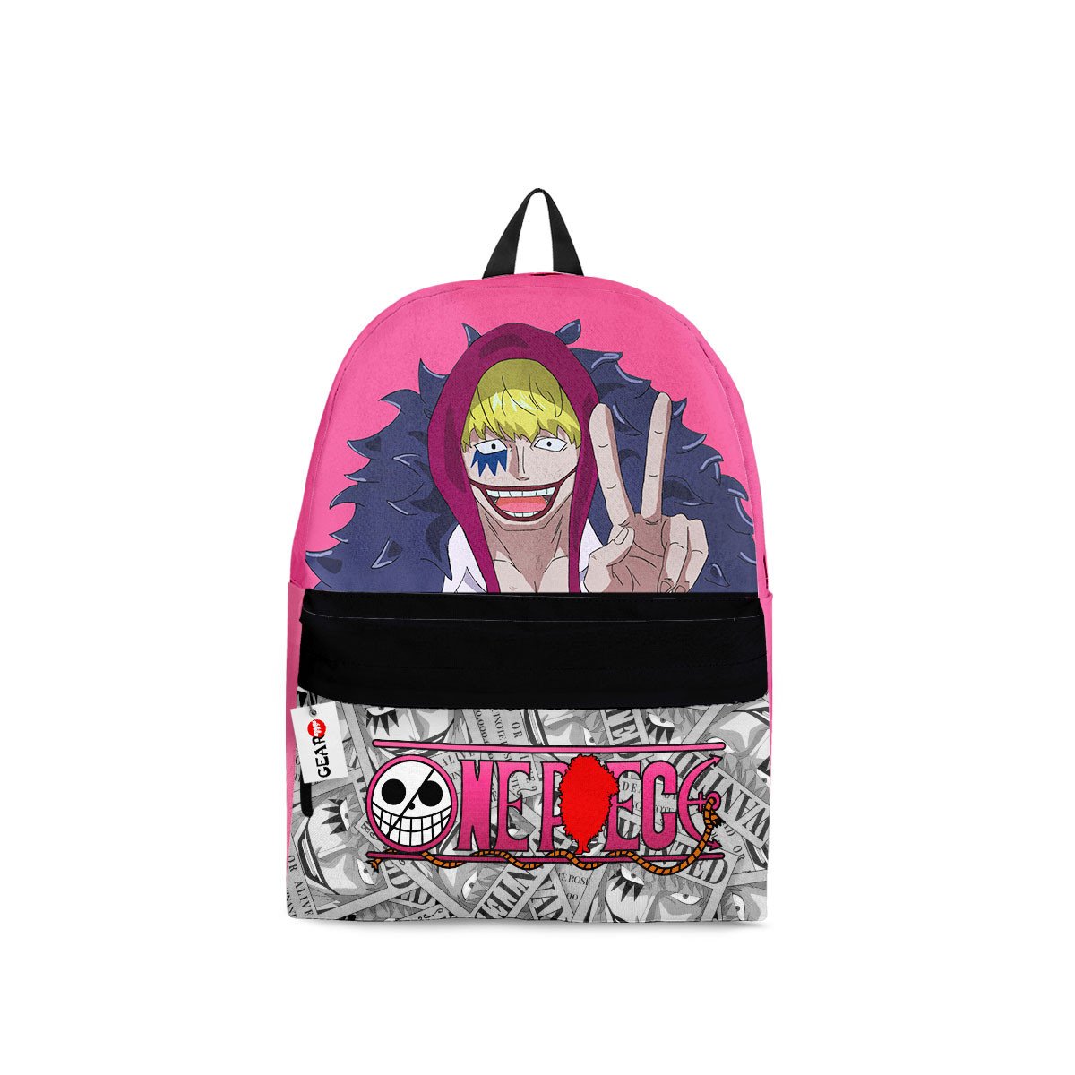 BEST Donquixote Rosinante One Piece Anime Printed 3D Leisure Backpack