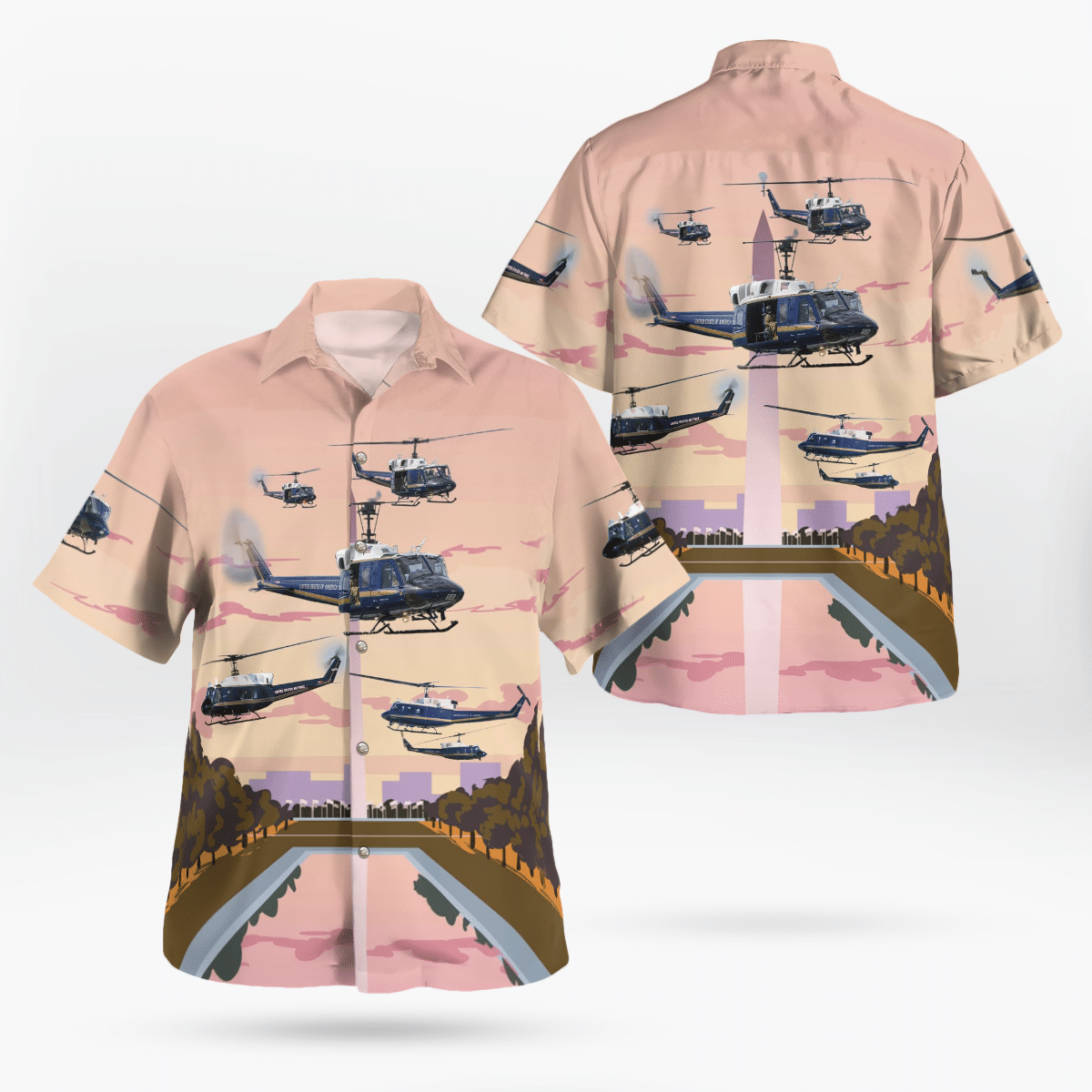 NEW Bell UH-1N Twin Huey of the 1st Helicopter Squadron flying over Washington DC Hawaii Shirt
