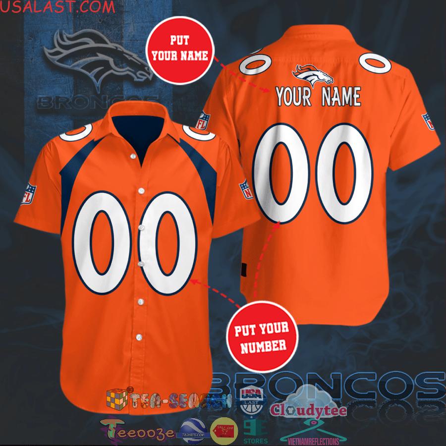 Personalized Denver Broncos NFL Team Orange All Over Print Hawaiian Shirt