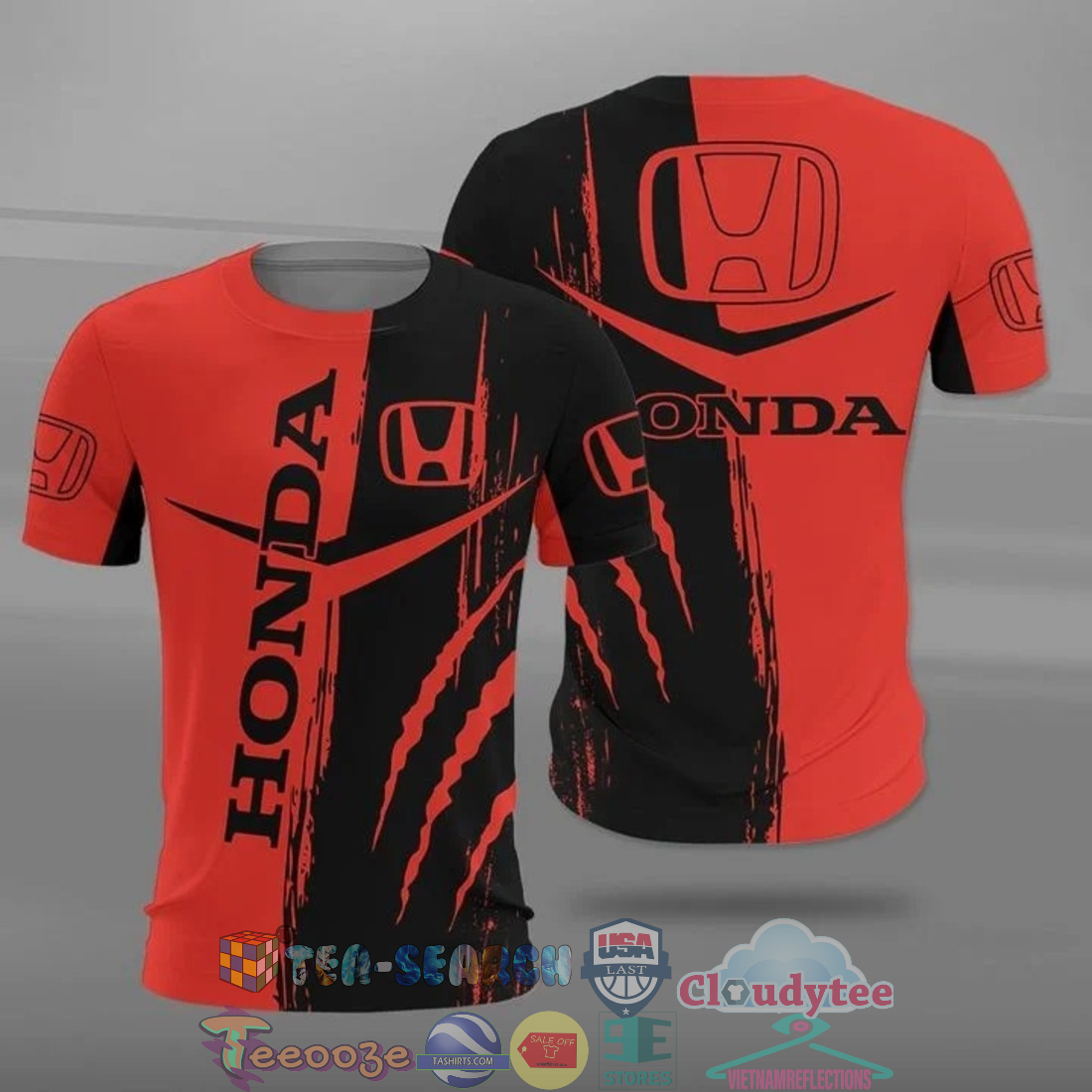 Honda ver 3 all over printed t-shirt hoodie