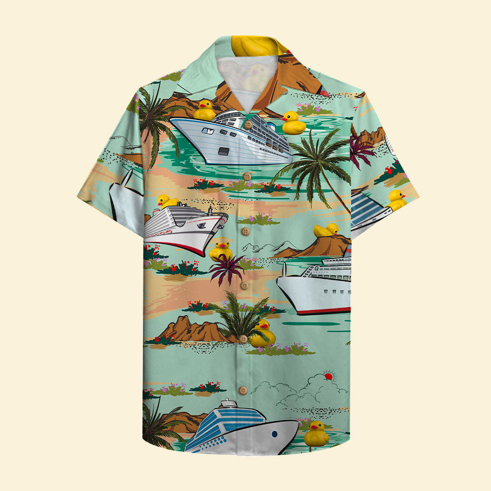 HOT Personalized Cruise Quackers The Coolest Ducks At Sea Palm Cruise Pattern Hawaii Shirt