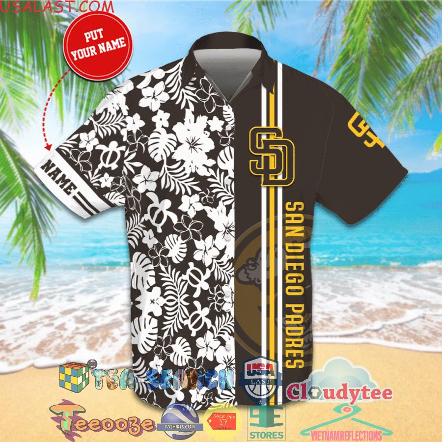 Personalized San Diego Padres MLB Tropical Aloha Summer Beach Hawaiian Shirt