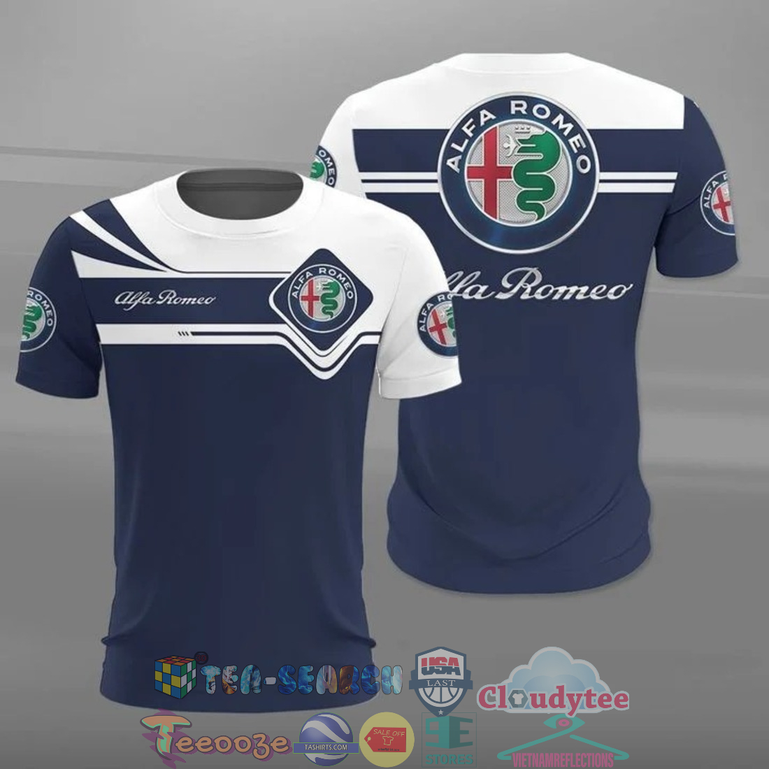 Alfa Romeo ver 1 all over printed t-shirt hoodie
