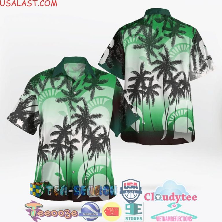 Michigan State Spartans NCAA Palm Tree Aloha Summer Beach Hawaiian Shirt