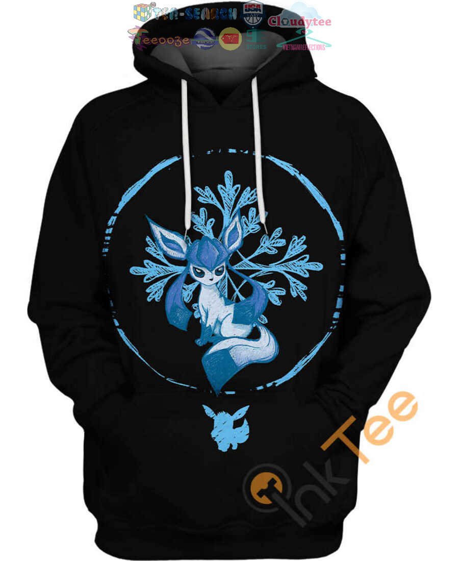 Ice Glaceon Pokemon Hoodie 3d