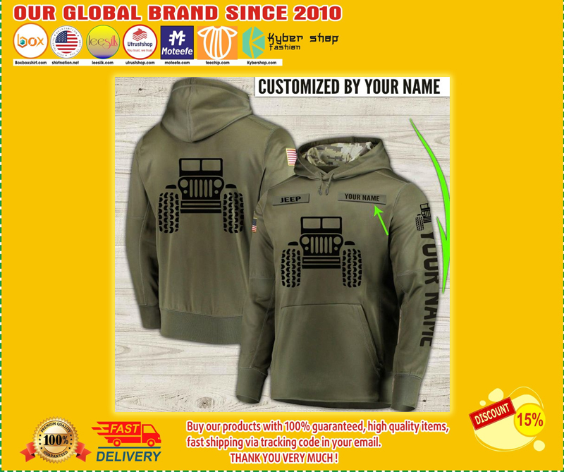 Custom name jeep car full printing hoodie – LIMITED EDITION