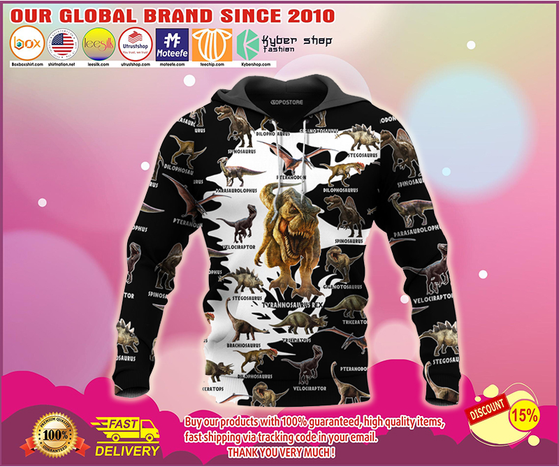 Dinosaur art 3D all over printed hoodie – LIMITED EDITION