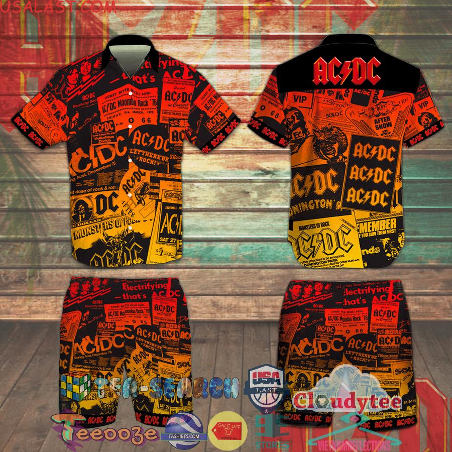 AC DC Rock Band Aloha Summer Beach Hawaiian Shirt