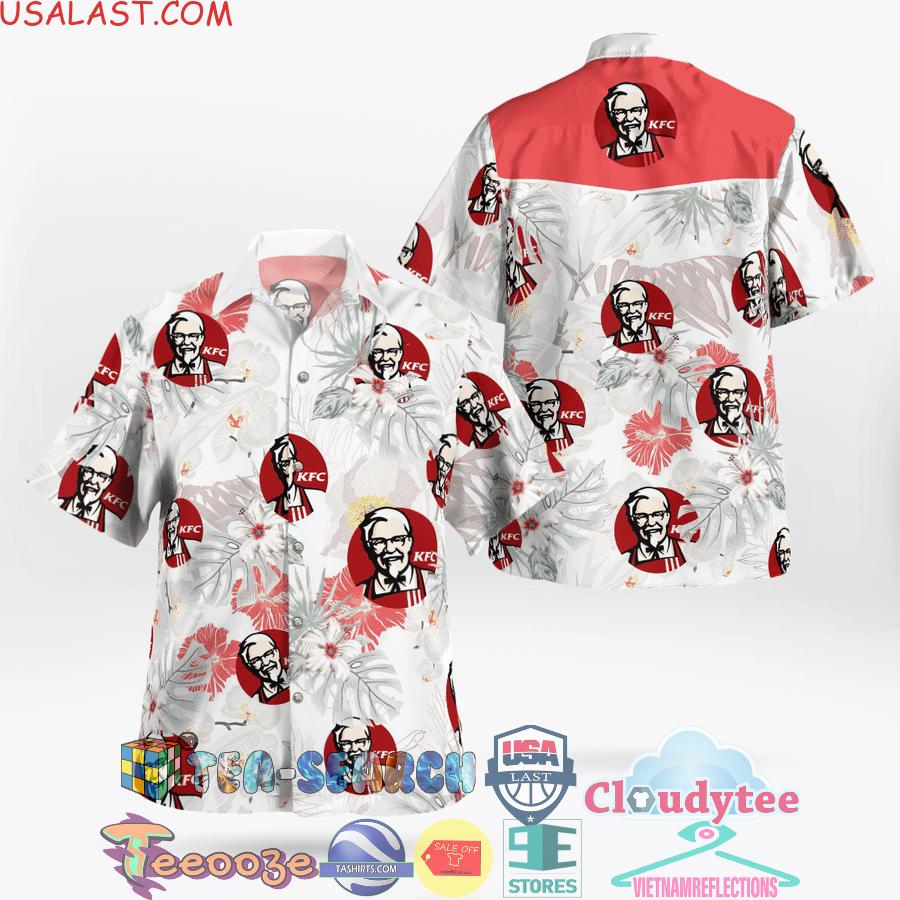 KFC Fast Food Flowery Aloha Summer Beach Hawaiian Shirt