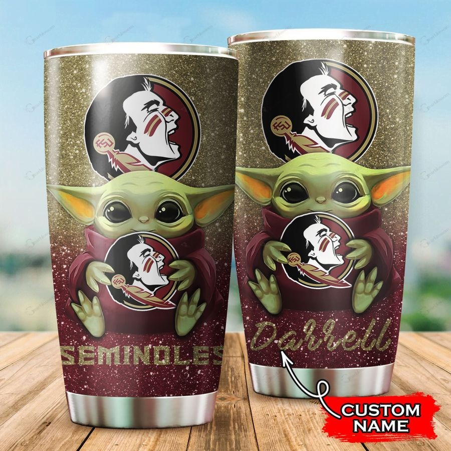 Florida State Seminoles Baby Yoda Custom Name Tumbler – BBS