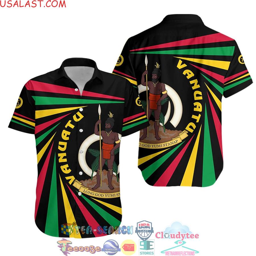 Vanuatu Rugby Long God Yumi Stanap Hawaiian Shirt