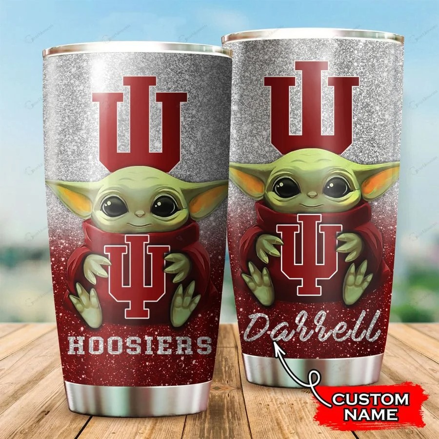 Indiana Hoosiers Baby Yoda Custom Name Tumbler – BBS