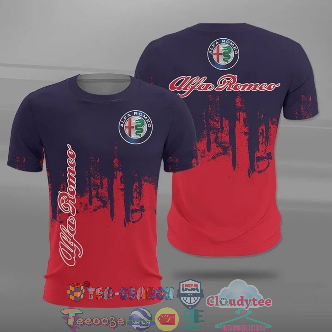 Alfa Romeo ver 2 all over printed t-shirt hoodie