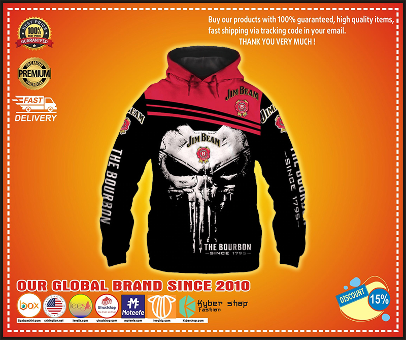 Jim Beam Punisher Skull 3D Hoodie – LIMITED EDITION