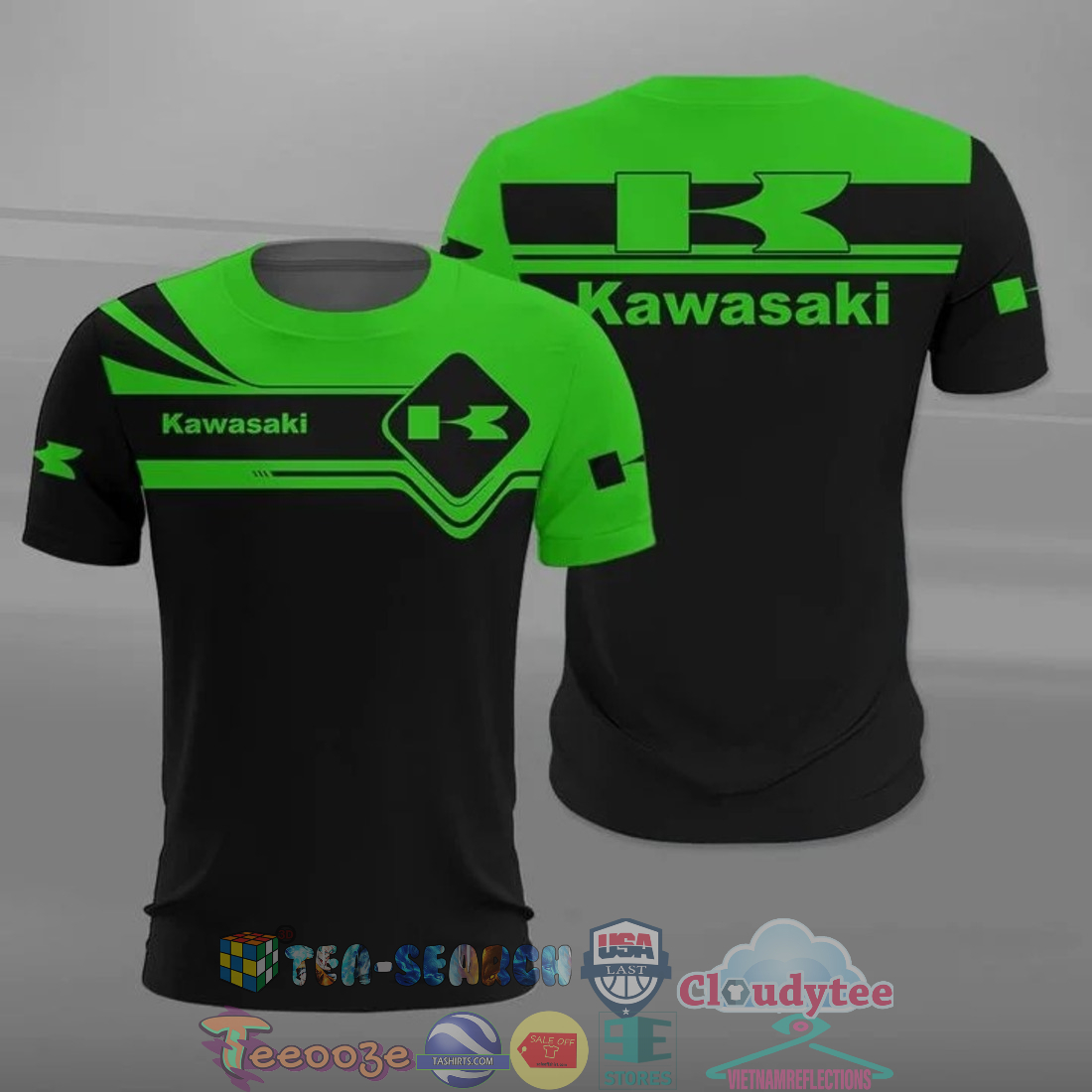 Kawasaki all over printed t-shirt hoodie