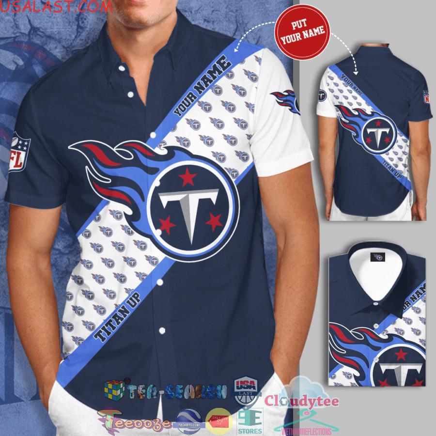 Personalized Name Tennessee Titans NFL Team Titan Up All Over Print Hawaiian Shirt