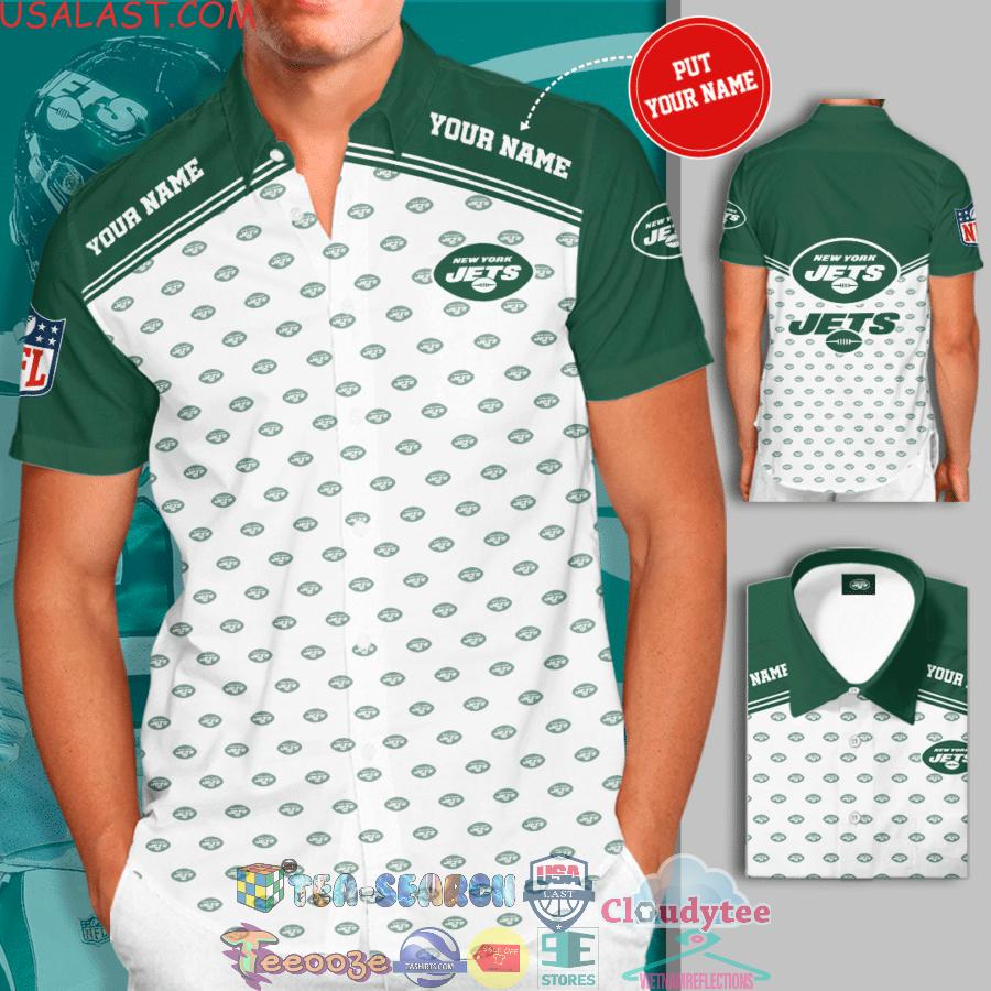 Personalized Name New York Jets NFL Team All Over Print Hawaiian Shirt