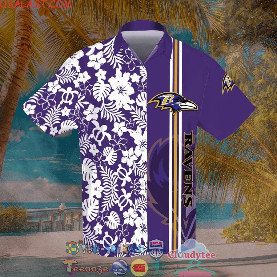 Baltimore Ravens NFL Team Tropical All Over Print Hawaiian Shirt